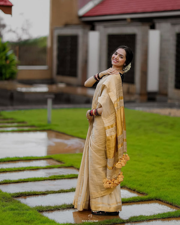 Linen Saree