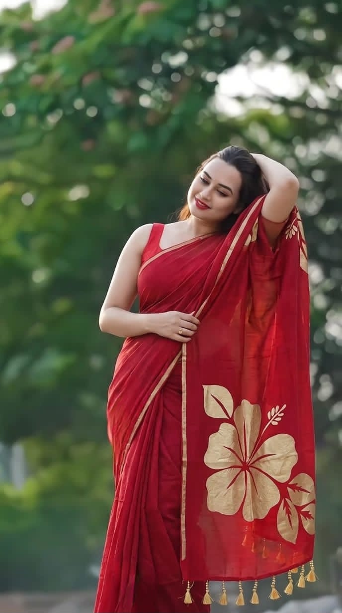 Ruby Bloom Designer Saree